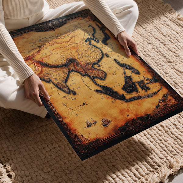 Vintage Asia Map