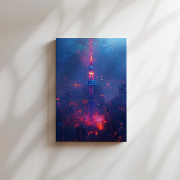 Neon Tower Skyline