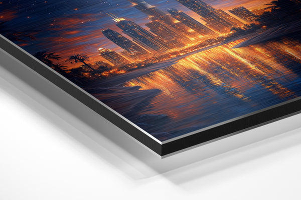 Nighttime City Reflection