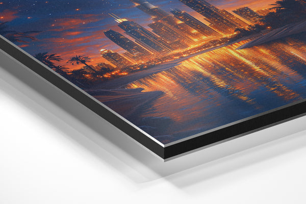 Nighttime City Reflection