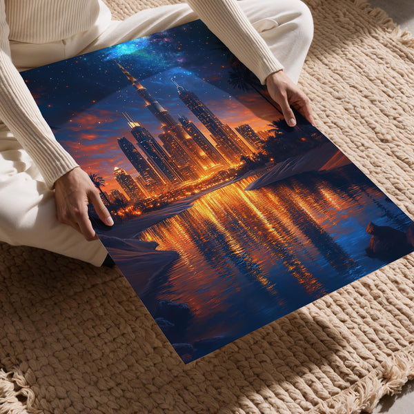 Nighttime City Reflection