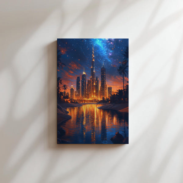 Nighttime City Reflection