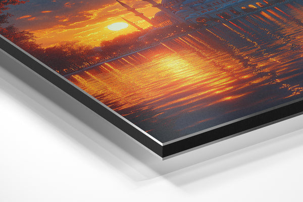 Sunset Mosque Reflection