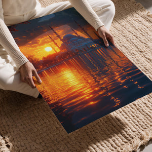 Sunset Mosque Reflection