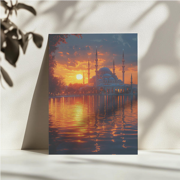 Sunset Mosque Reflection