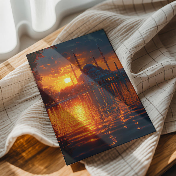 Sunset Mosque Reflection