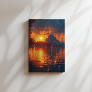 Sunset Mosque Reflection