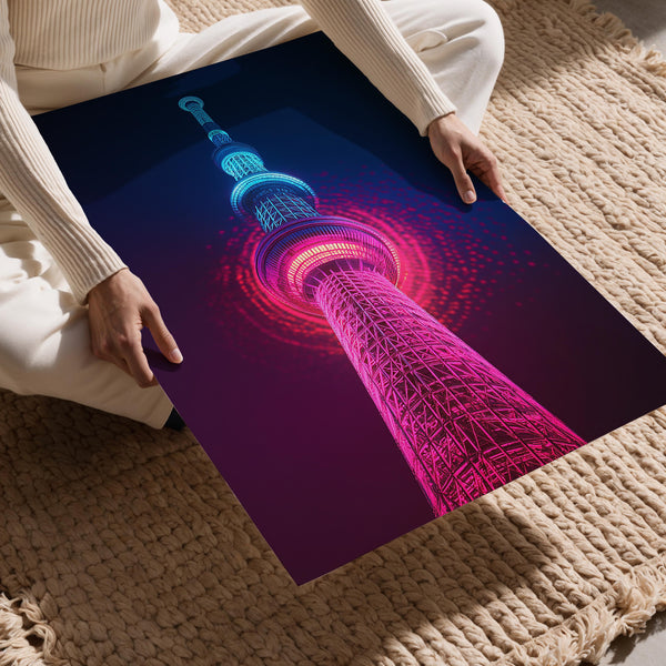 Neon Tower Nightscape