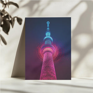 Neon Tower Nightscape