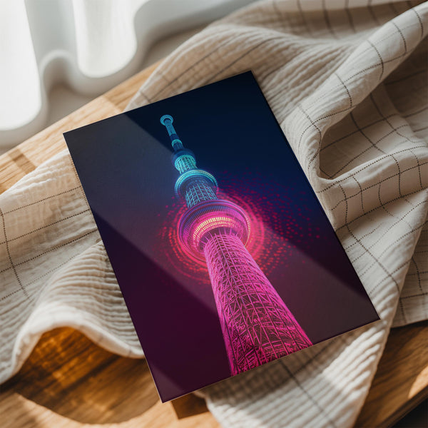 Neon Tower Nightscape