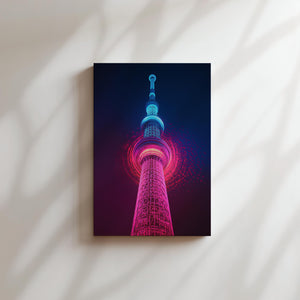 Neon Tower Nightscape