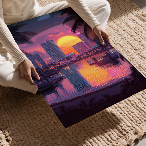 Miami Bay Evening Glow