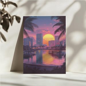 Miami Bay Evening Glow