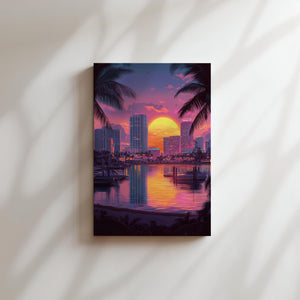 Miami Bay Evening Glow