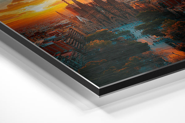 Barcelona Sunlit Cathedral View