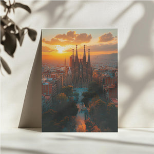 Barcelona Sunlit Cathedral View