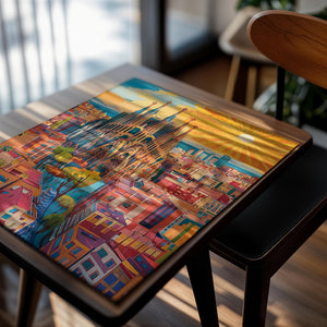 Colorful Barcelona Cityscape