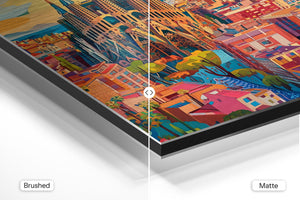 Colorful Barcelona Cityscape