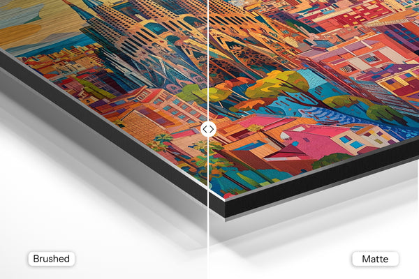 Colorful Barcelona Cityscape