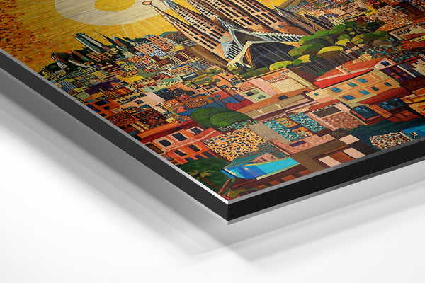 Mosaic Barcelona Cathedral Scene