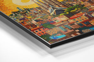 Mosaic Barcelona Cathedral Scene