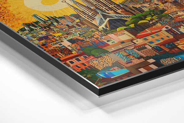 Mosaic Barcelona Cathedral Scene