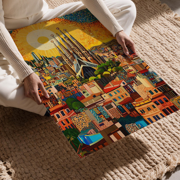 Mosaic Barcelona Cathedral Scene