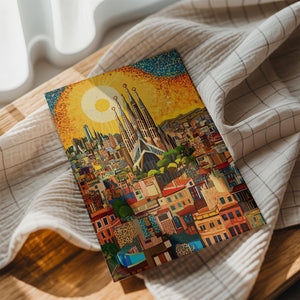 Mosaic Barcelona Cathedral Scene