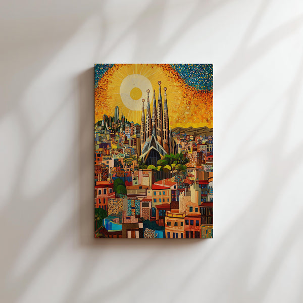 Mosaic Barcelona Cathedral Scene