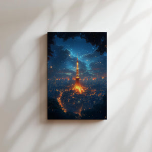 Tokyo Tower Starry Night