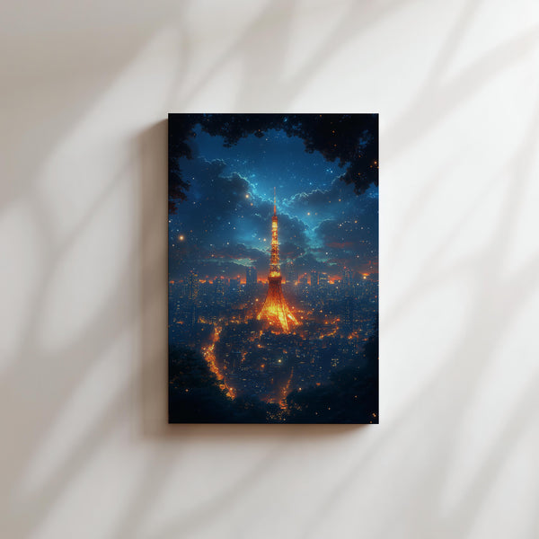 Tokyo Tower Starry Night