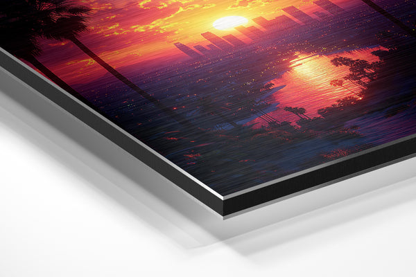 Los Angeles Sunset Palm View