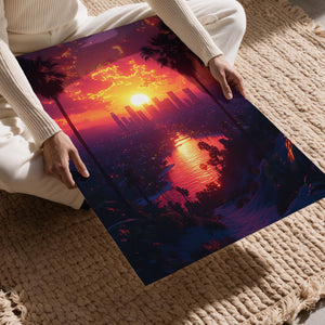 Los Angeles Sunset Palm View