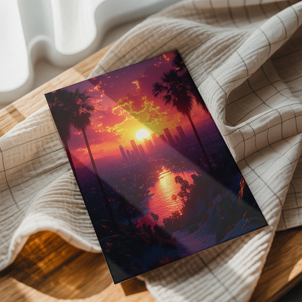 Los Angeles Sunset Palm View