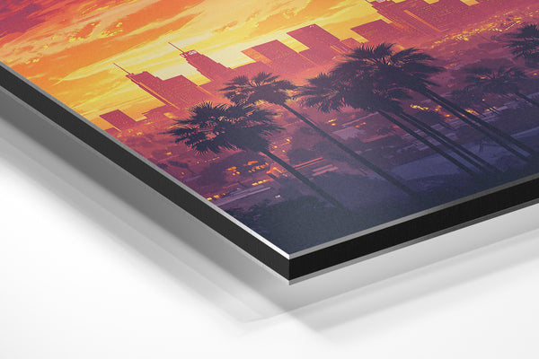 Los Angeles Dusk Palm Panorama