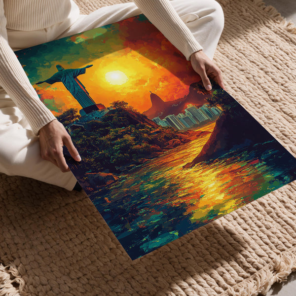 Christ Redeemer Sunset Glow