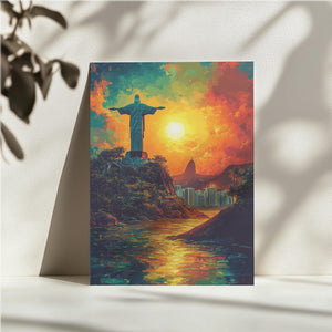 Christ Redeemer Sunset Glow