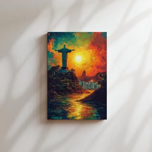 Christ Redeemer Sunset Glow