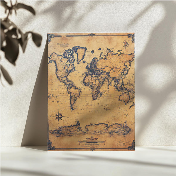Vintage World Map Full