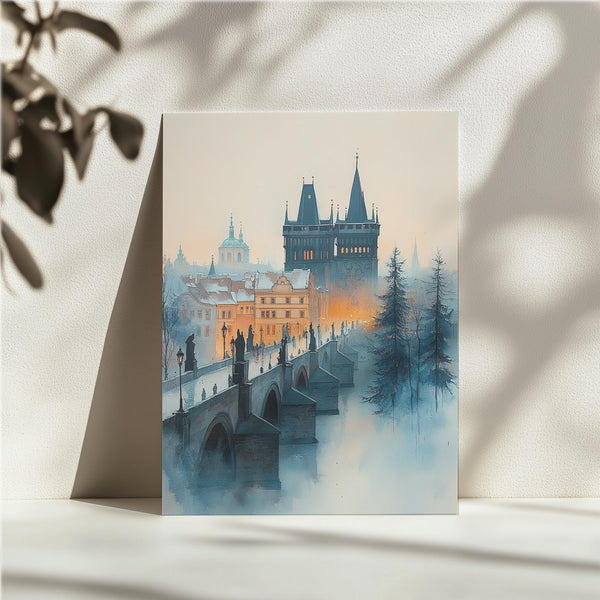Misty Prague Bridge