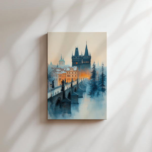 Misty Prague Bridge
