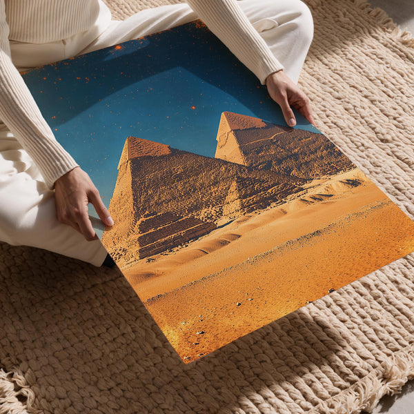 Pyramids Under Starry Sky