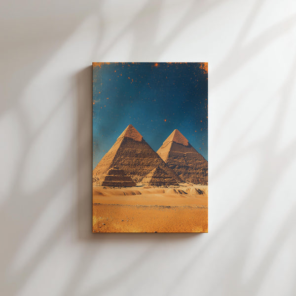 Pyramids Under Starry Sky