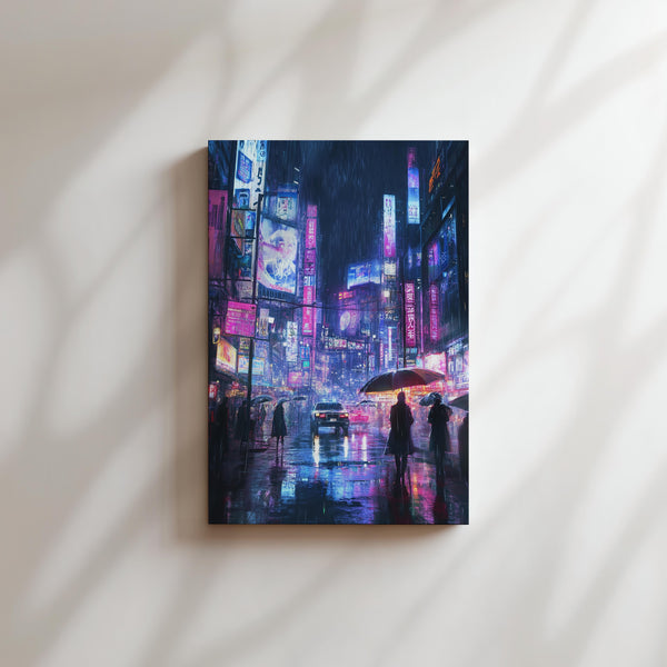 Neon Rainy Street