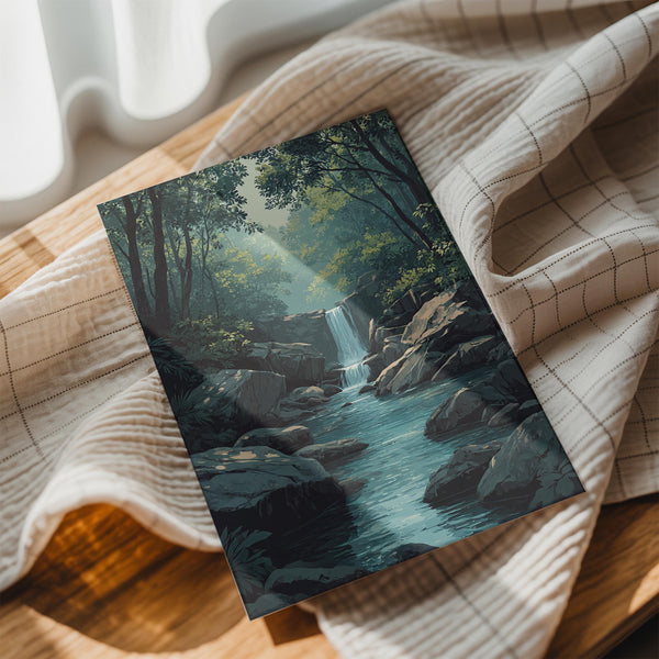 Jungle Rocky Waterfall Retreat