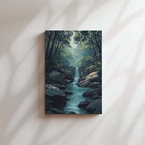 Jungle Rocky Waterfall Retreat