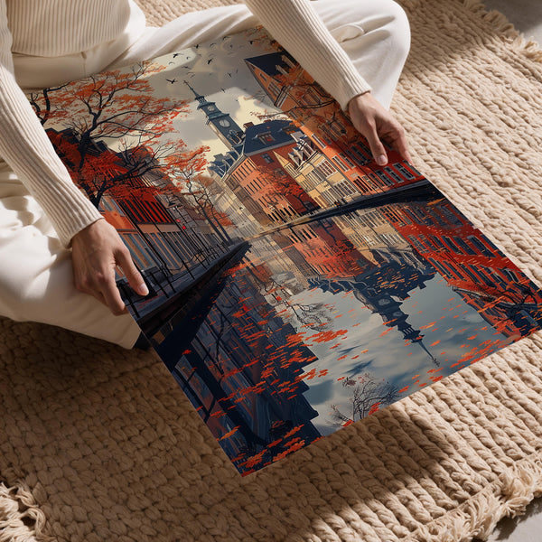 Canal Autumn European City