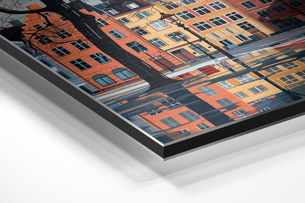 Rainy Square Reflections