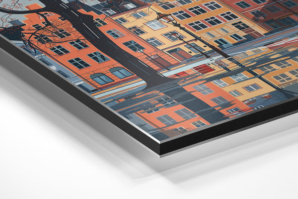 Rainy Square Reflections