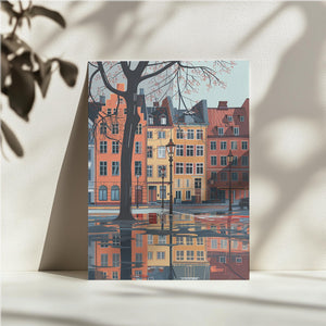 Rainy Square Reflections